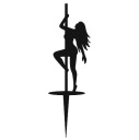 Pole Dance Sexi Woman tortový topper FIGURE black PLEXI