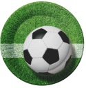 Papierové taniere 18 cm Futbal 6 ks