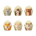 Podložky na muffiny Forest Friends, 6 ks