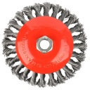 DRÔTENÁ KEFA 125 mm M14 SKÚTENÝ DRÔT BOČNE OBALENÝ DISK OCEL