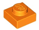 LEGO TANIER 1X1 ORANŽOVÝ Č. 3024 PRE 3 KS