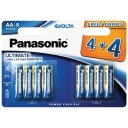 8x alkalická batéria Panasonic Evolta LR6 AA 8BL