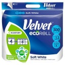 VELVET ecoROLL SOFT WHITE toaletný papier 4 rolky