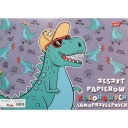 KNIHA FAREBNÉHO PAPIERA B4 samolepiaci DINO