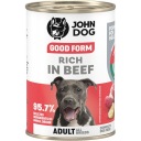 John Dog Good Form Mokré krmivo pre psov bohaté na hovädzie mäso 400 g