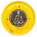 Drevený držiak na vonné tyčinky BUDDHA, žltý