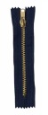 Námornícka modrá neoddeľujúci kovový zips, 18 cm