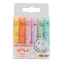 Mini Smile zvýrazňovače 6 pastelových farieb Happy Color 6 ks