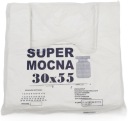 Biele jednorazové tašky 30x55 SUPER STRONG