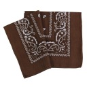 BANDÁM, BANDANA, ZÁBAVKA, ŠÁLKA, HNEDÁ