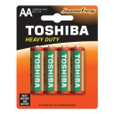 4x TOSHIBA HEAVY DUTY R6 AA batérie