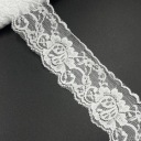 Elastická ozdobná čipka 2057 biela 50mm
