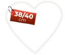 BIELE SRDCE kovová obruč pre makramé, 40 cm