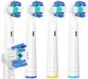 4x NÁHRADNÁ HLAVICE PRE ELEKTRICKÚ KEFKU ORAL-B 3D, BIELA
