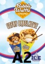 Plagát A2 reklama na bublinkové wafle, kornútky - reklama na vafle