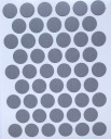 Samolepiace čiapky na nábytok 14mm - brúsený hliník (501) - 50 ks.