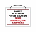 Laminovaný nápis NÁKUP NA FAKTÚRU - formát A5
