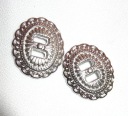 CONCHO Oválne mini 23x27mm lesklý nikel, gombíkové WESTERN tielko chlpy
