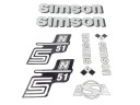 NÁLEPKY NÁLEPKY SIMSON S51 N51 SILVER SET