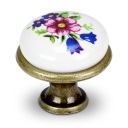 NÁBYTOKOVÝ GOMBÍK PORCELÁNOVÁ SKRINÍKOVÝ GOMBÍK SO VZOROM