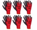 6 PÁROV LATEXOVÉ PRACOVNÉ RUKAVICE, S LATEXOVÝM POVRCHOM, veľkosť 8