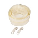 Páska na zips 5mm, špirála, vanilka, ecru, KRÉM, 1m + jazdca