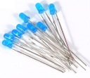 3 mm modré LED diódy (25 kusov)