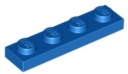LEGO PLATE 1X4 MODRÝ Č. 3710 - 3 KS