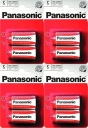 8x zinkovo-uhlíková batéria Panasonic C R14 1,5V