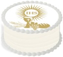 Oblátka na torte 20 cm Prvé sväté prijímanie IHS