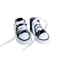 1 pár topánok pre bábiku 5 cm tenisky na šnurovanie čierne
