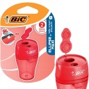 BIC školské strúhadlo na ceruzky 2 otvory čepeľ 8 mm 10,2 mm červená
