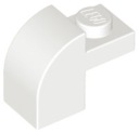 LEGO ELEMENT- Slope Curved 2 x 1 x 1 1/3 Biela / biela 6091 5ks NOVINKA