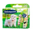 SALVEQUICK ANMALS NÁPLATY PRE DETI VODEODOLNÉ ZVIERATKÁ 20 KS