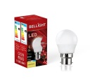 LED guľová žiarovka G45 230V 400lm 5w = 40w 3000k B22 anglický závit 22mm