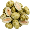 Mandle v bielej čokoláde s čajom matcha 250 g, lahodný snack