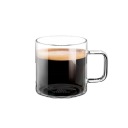 Wilmax termo sklenený hrnček na kávu 160 ml