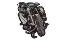 NÁLEPKA HARLEY DAVIDSON TRIUMPH INDICKÁ NÁLEPKA 5,4 x 8,8 cm
