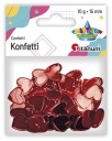 Ozdobné srdiečkové konfety červené valentínske 10g