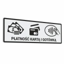 Platba kartou a v hotovosti - nálepka 10x30