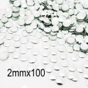 Kovové termo trysky strieborné 2mm 100 ks