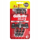 Gillette Blue 3 Plus Red Holiaci strojček 6 ks.