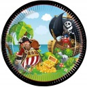 Papierové taniere PIRÁTI Pirate Island Treasure Birthday Party 23cm 8ks.