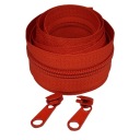 5mm páska na špirálový zips, červená, 1m, 2 jazdce