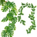 Monstera Garland Umelé kvety Brečtan Listy Monstera Popínavé rastliny 195 cm