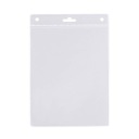 Vertikálny držiak ID A6, priehľadný, vrecko na trh, 115x150 mm