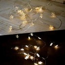 LED svietidlá s hviezdami, teplá biela, 2,3 m, na batérie