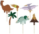 OZDOBENIE NÁDOBNÉ NÁDOBKY NA KOLÁČKY ZBERAČE TORTY DINOSAURY DINO 6KS