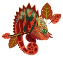 NÁLEPKA NA SKLENÝ NÁBYTOK ZRKADLO CHAMELEON GEKOON