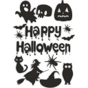 Fóliové NÁLEPKY HAPPY HALLOWEEN, čierny mix